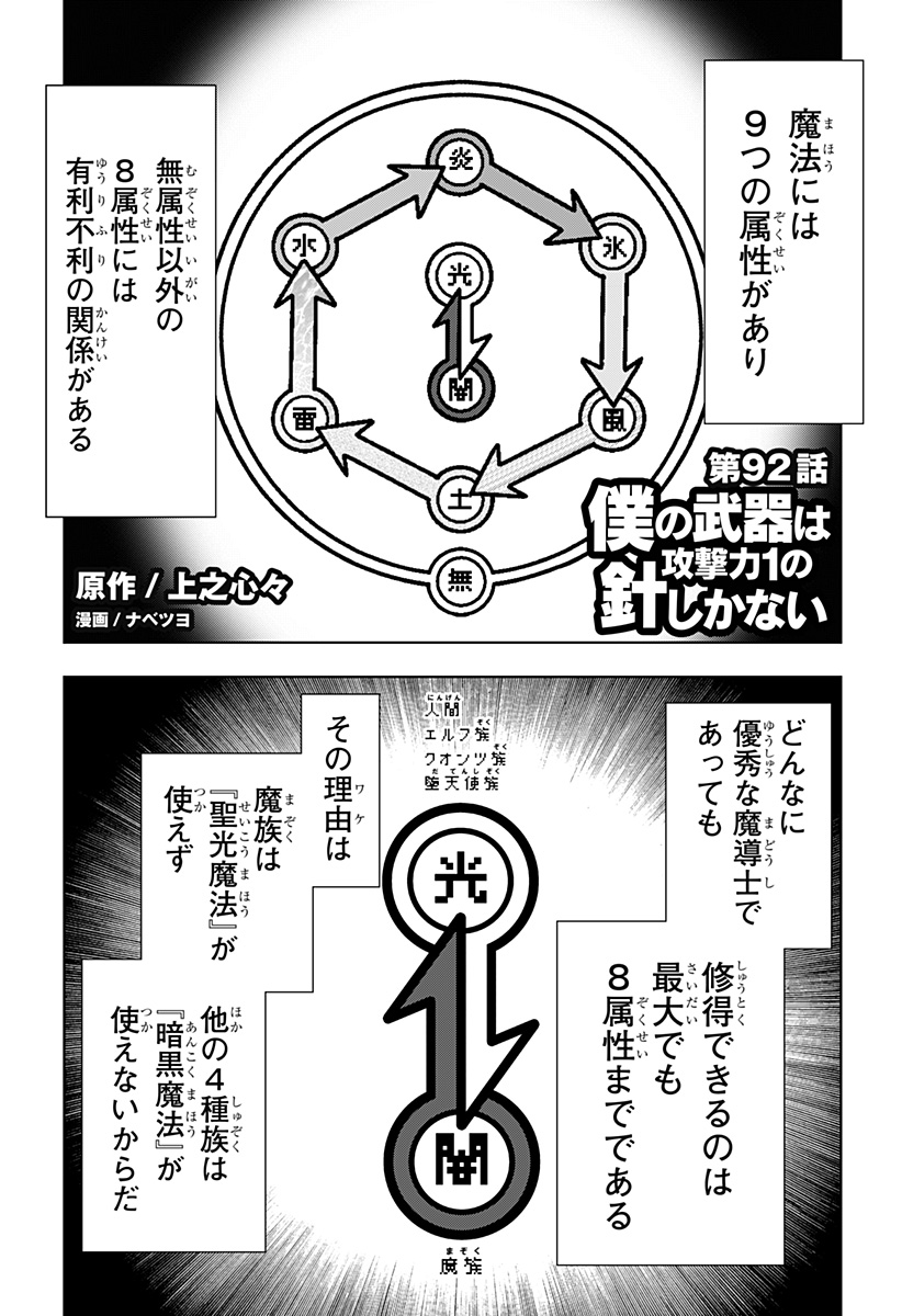 僕の武器は攻撃力1の針しかない 第92話 - Page 1