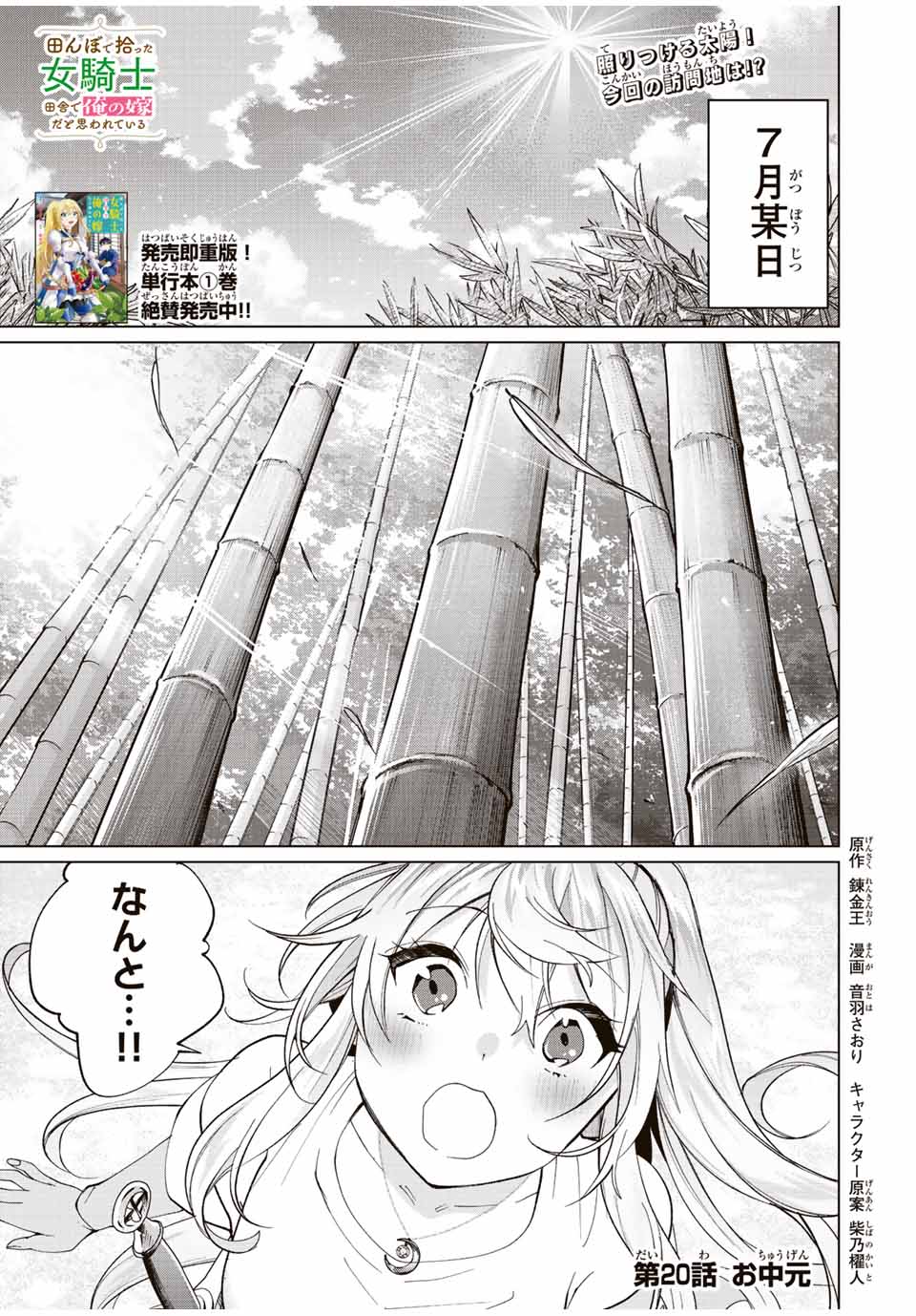 田んぼで拾った女騎士、田舎で俺の嫁だと思われている 第20話 - Page 1