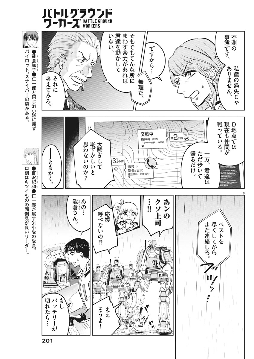 バトルグラウンドワーカーズ 第4話 - Page 9