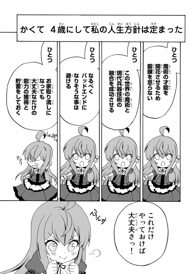 どうしても破滅したくない悪役令嬢が現代兵器を手にした結果がこれです 第1話 - Next 第2話