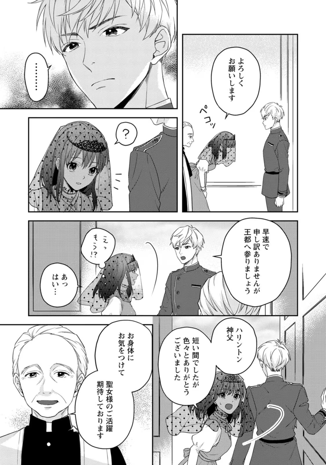 ヴェールの聖女 ～醜いと誤解された聖女、イケメン護衛騎士に溺愛される～ 第1話 - Page 23