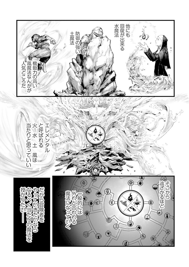 ノロマ魔法と呼ばれた魔法使いは重力魔法で無双する　～まだ重力の概念のない世界にて、少年は万有引力の王となる～ 第1話 - Page 19