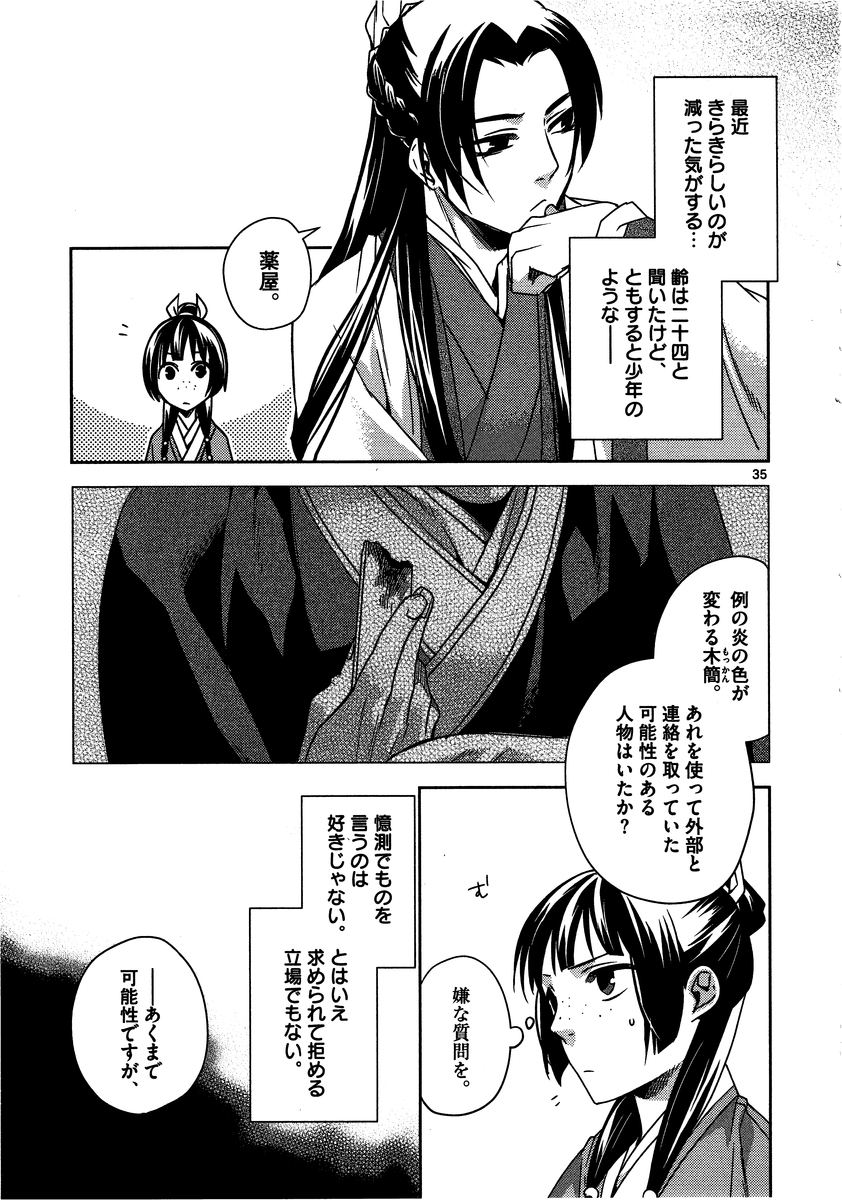 药屋少女的呢喃 (KURATA Minoji) 第10話 - Page 35