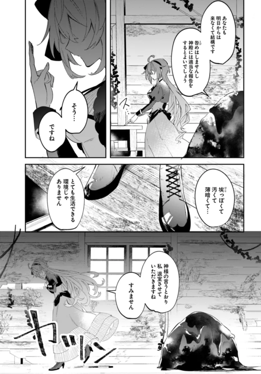 聖女様に醜い神様との結婚を押し付けられました 第1話 - Page 19